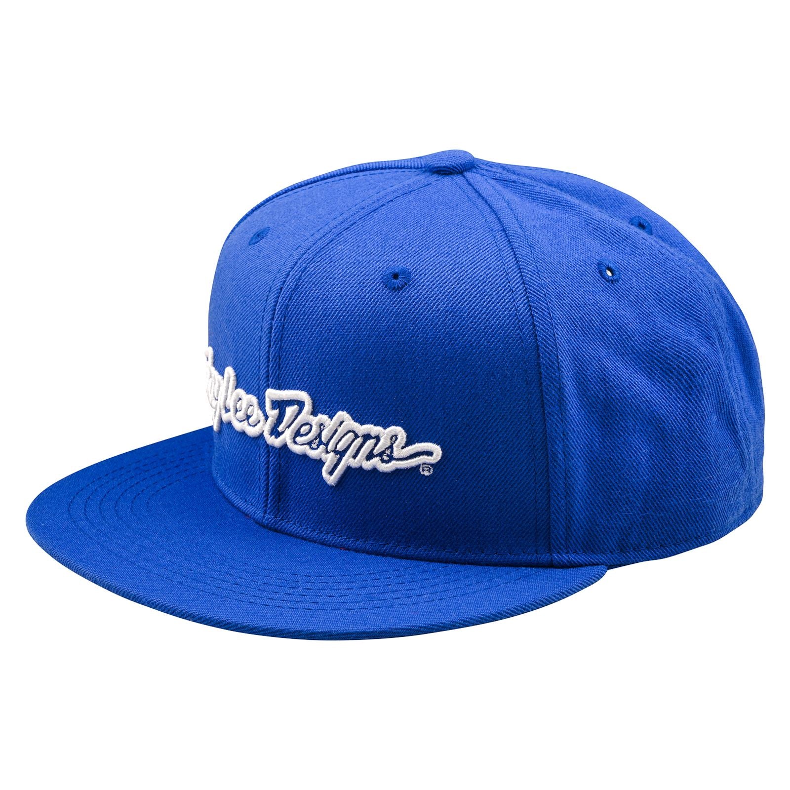 Troy Lee Designs Spring 2025 MX Signature Flat Bill Snapback Cap Blue